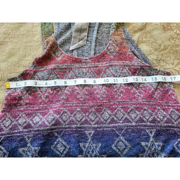 Anthropologie Moon Collection Lrg Aztec Colorful Lightweight Knit Beach Sweater - Picture 7 of 7